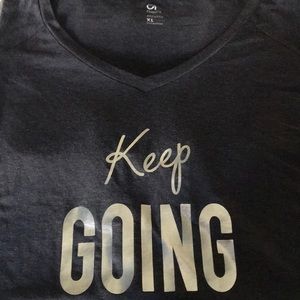 GAP Charcoal-Gray v-neck breathable t-shirt